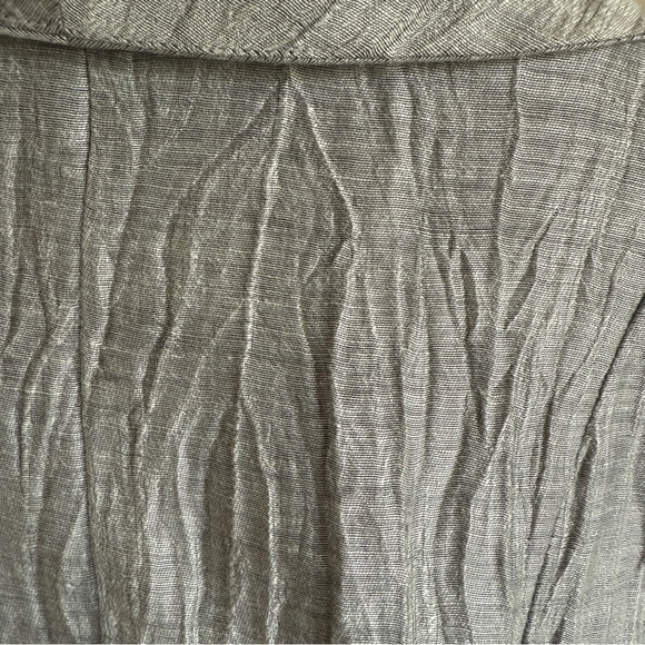 Eileen Fisher Linen Crinkle Grey Women's Top Jacket Sz XL - Picture 5 of 11